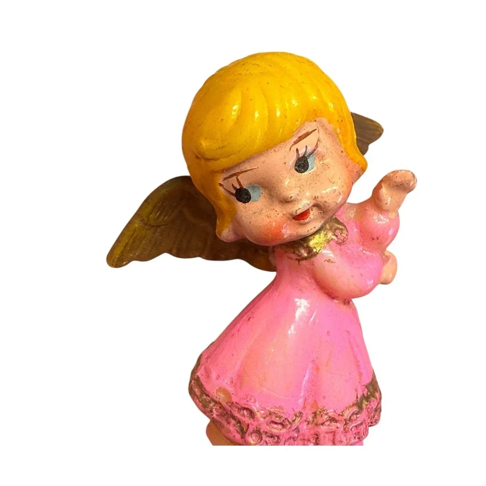 Vintage Mid-Century Modern MCM Christmas Angels Trio Miniature Celestial Kitschy